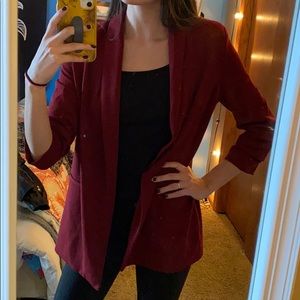 Maroon Blazer Jacket
